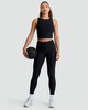 image 1 of Rise by Zara McDermott Ribbed Elasticated Lounge Bottoms in Black