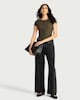 image 1 of F&F Cotton Rich Ribbed Top in Khaki