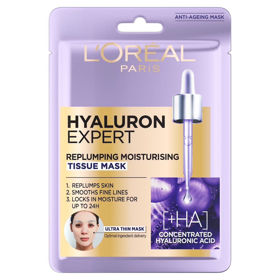 L'Oreal Paris Hyaluron Expert Replumping Tissue Mask 28g