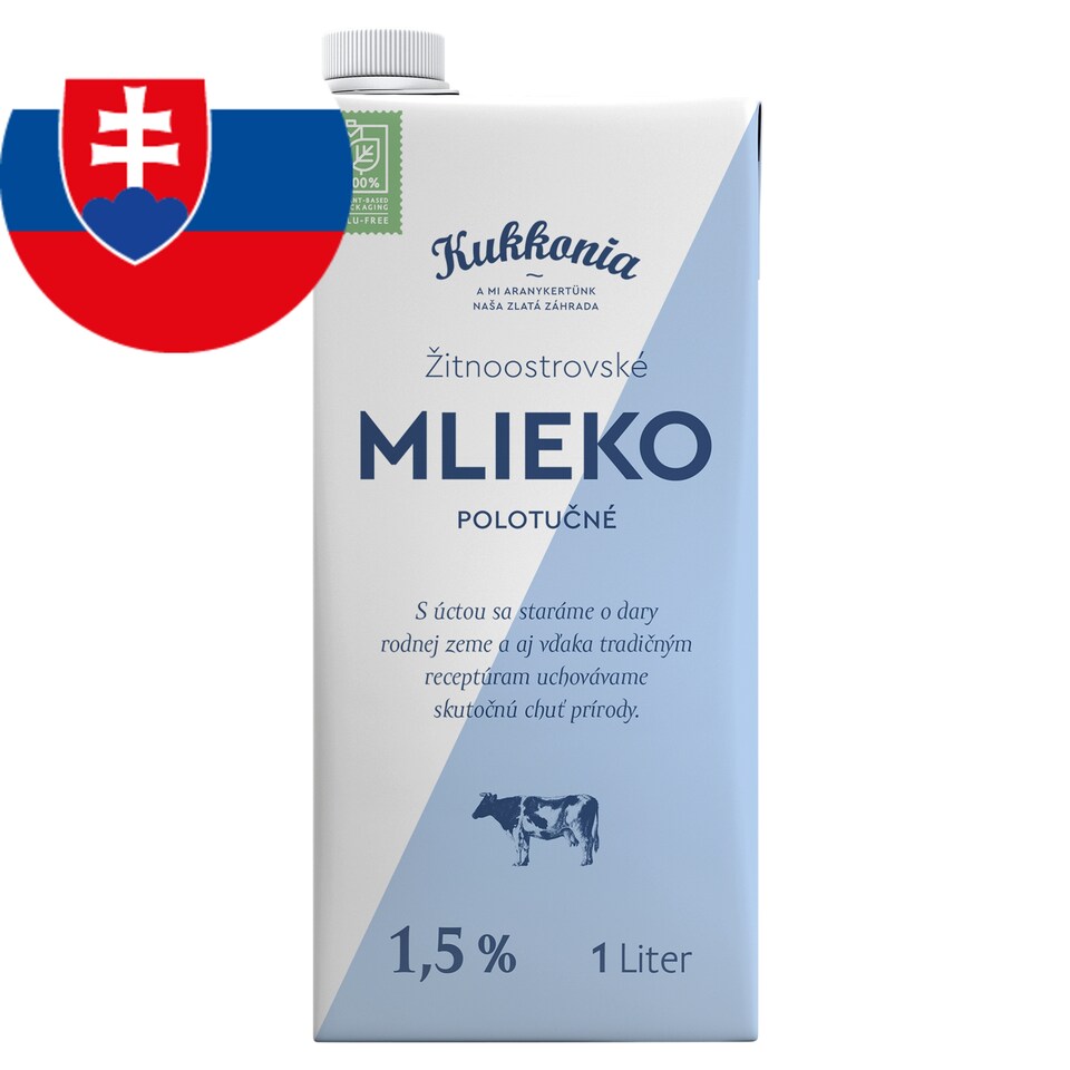 Kukkonia Trvanlivé mlieko polotučné 1 l
