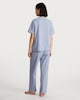 image 4 of F&F Pure Cotton Weekend Vibes Revere Pyjama Set in Blue