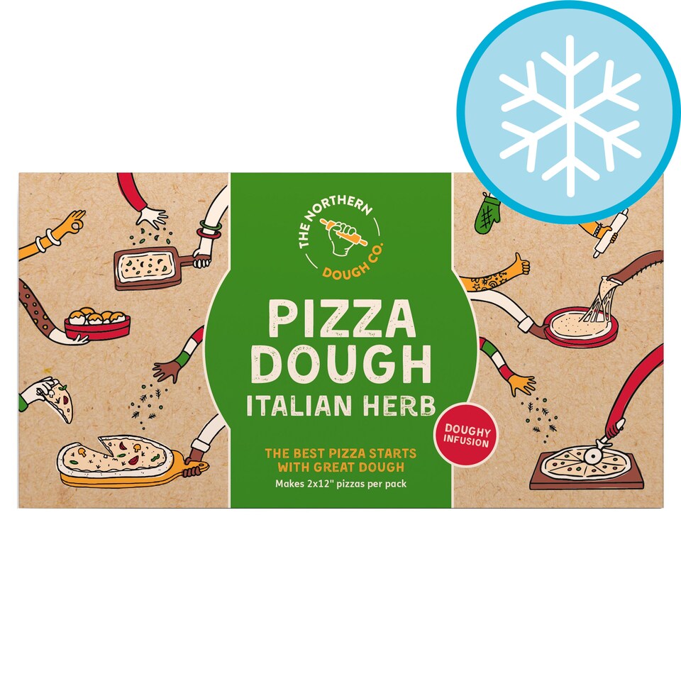 Northern Dough Co. Pizza Dough Italian Herb 2X200g Tesco Groceries