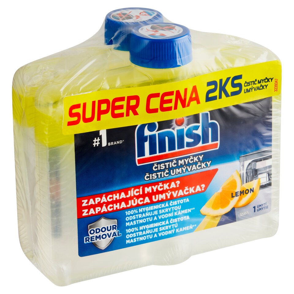 image 1 of Finish Lemon Dishwasher Cleaner 2 x 250 ml