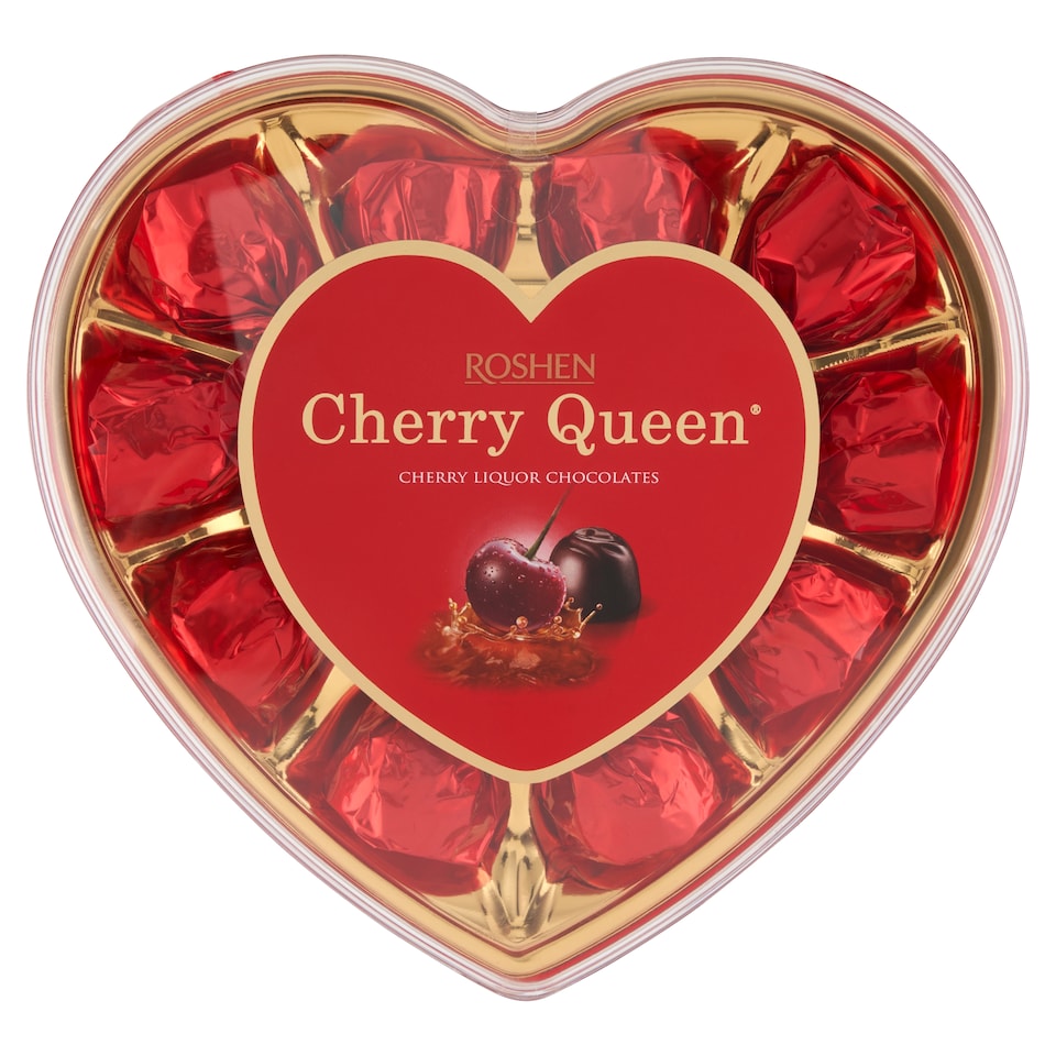 Roshen Cherry Queen étcsokoládés alkoholos-meggyes bonbon 122 g  1. kép