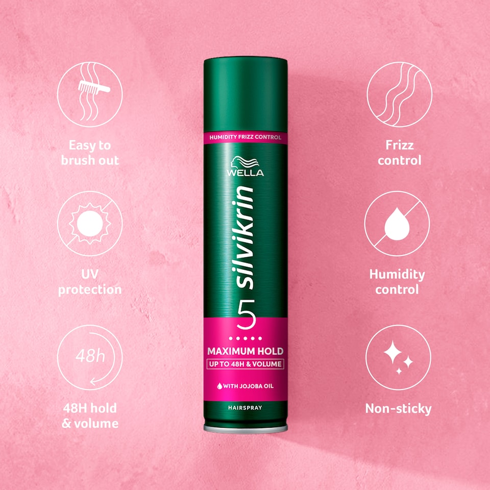 image 1 of Silvikrin Maximum Hold Hair Spray 400Ml