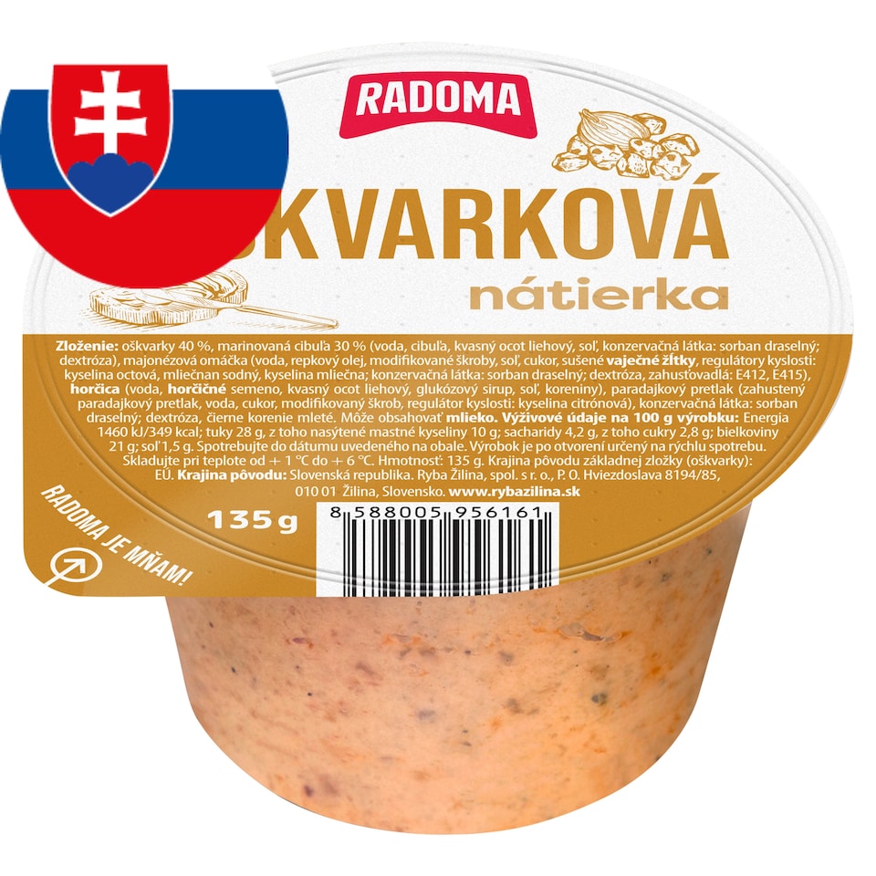 PRETO Radoma Oškvarková nátierka 135 g