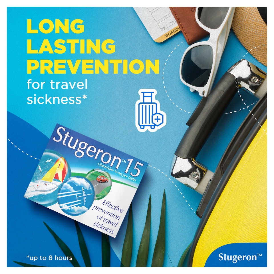 image 1 of Stugeron Travel Sickness Relief Tablets 15s