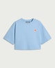 image 4 of OH ME OH MY Pure Cotton Cropped T-Shirt in Blue