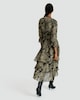 image 4 of F&F Paisley Print Tiered Midi Dress in Multi Black White