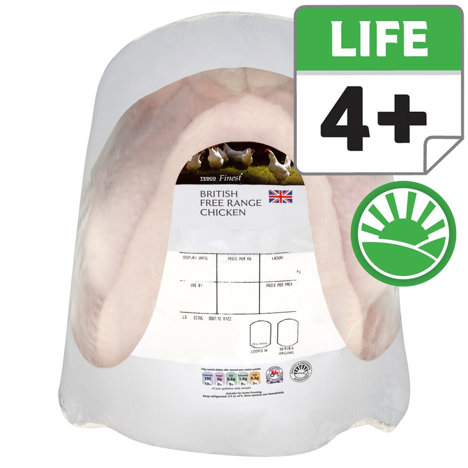 Tesco Finest Free Range Whole Chicken 1.00-2.4Kg