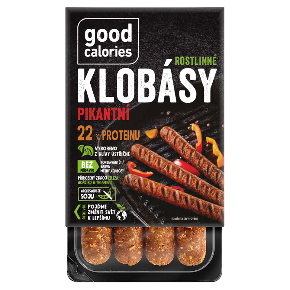 Good Calories Rostlinné klobásy pikantní 180g