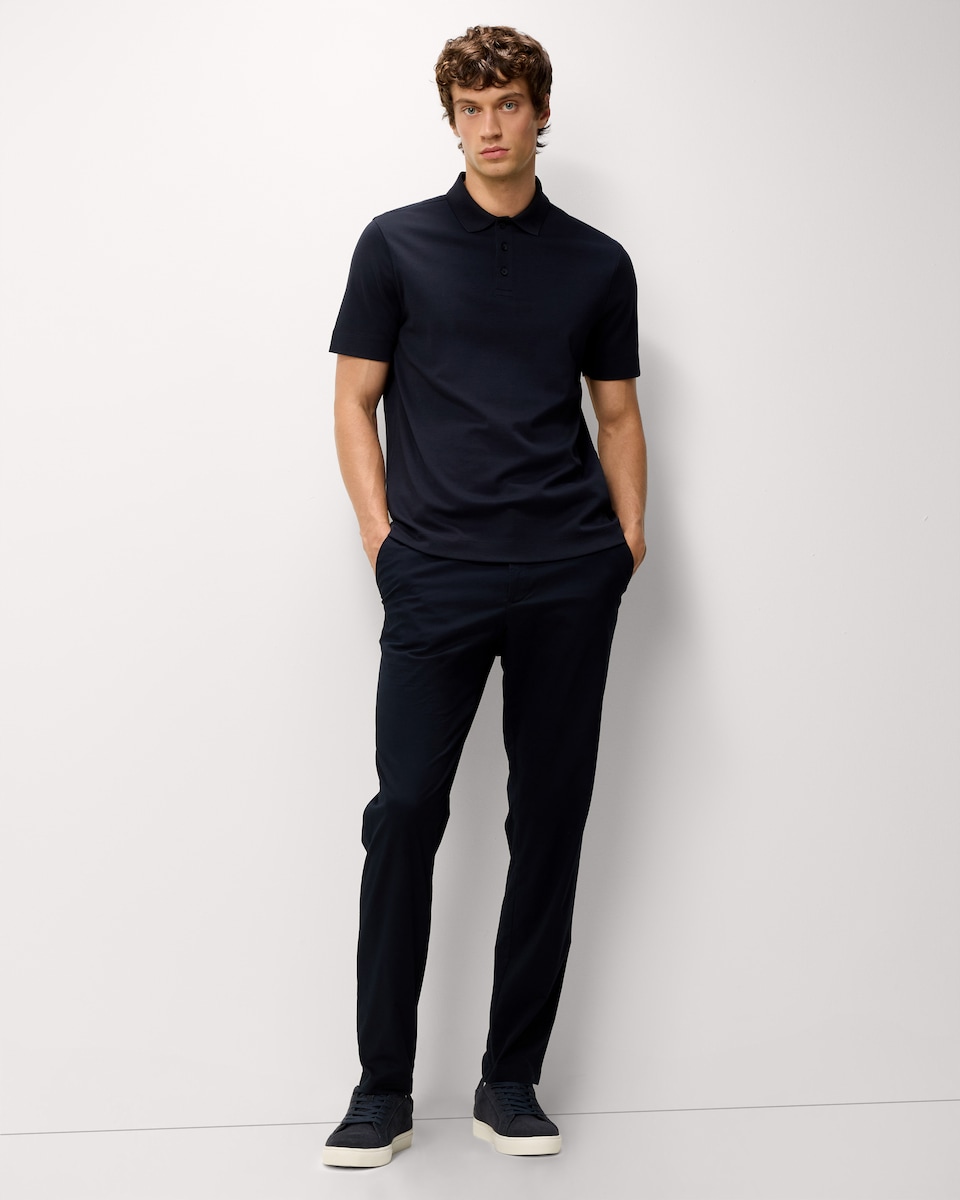 image 1 of F&F Pure Cotton Polo Shirt in Navy