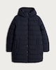 image 4 of F&F Padded Hooded Shower Resistant Coat in Navy