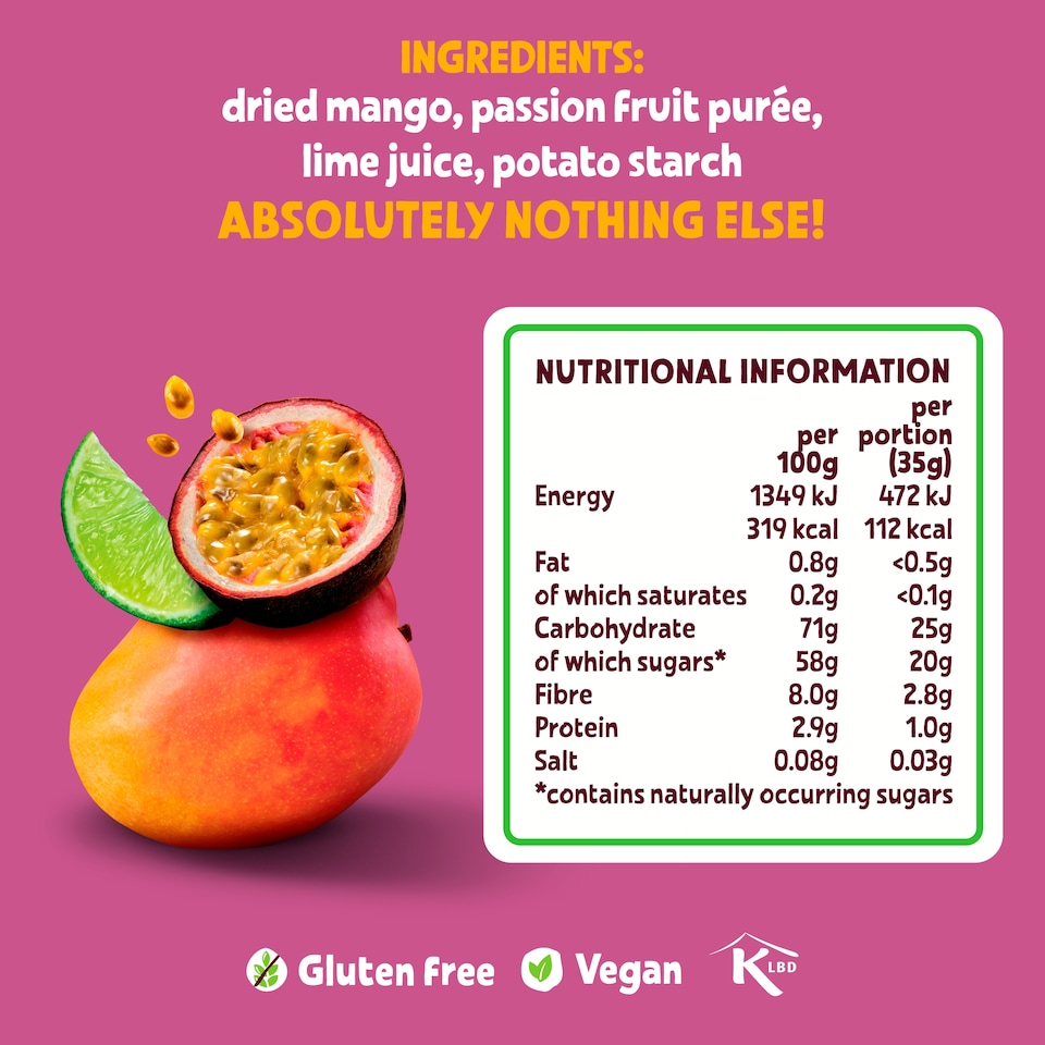 image 1 of BEAR Fruit Dried Mango & Passion Fruit 85g