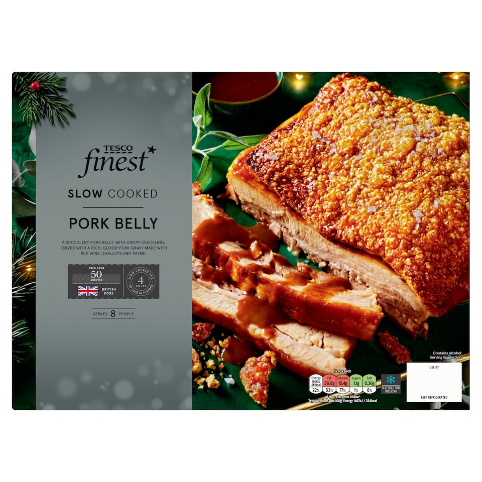 Tesco Finest Slow Cooked Pork Belly 1.645kg
