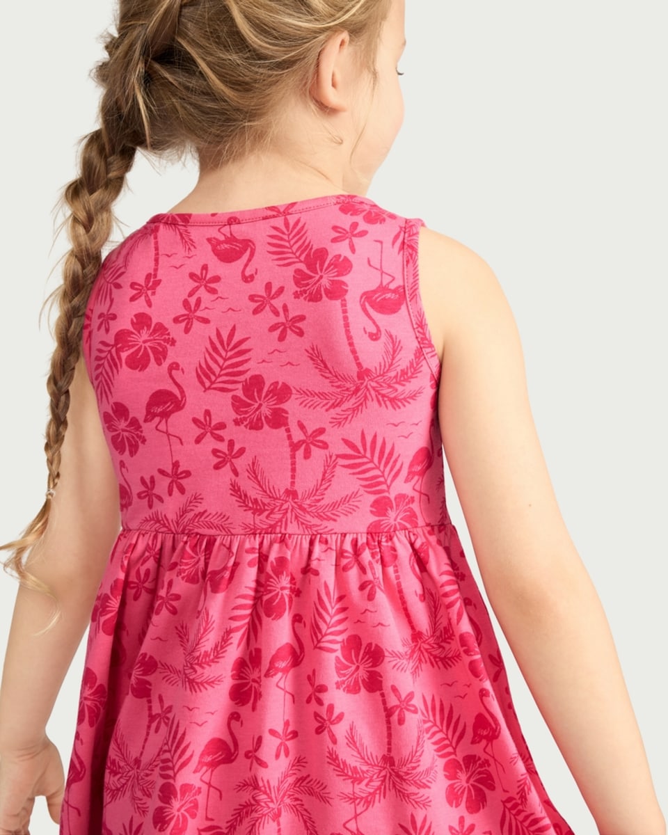 image 1 of F&F Girls 3-Pack Pure Cotton Sleeveless Dresses in Multi Pink