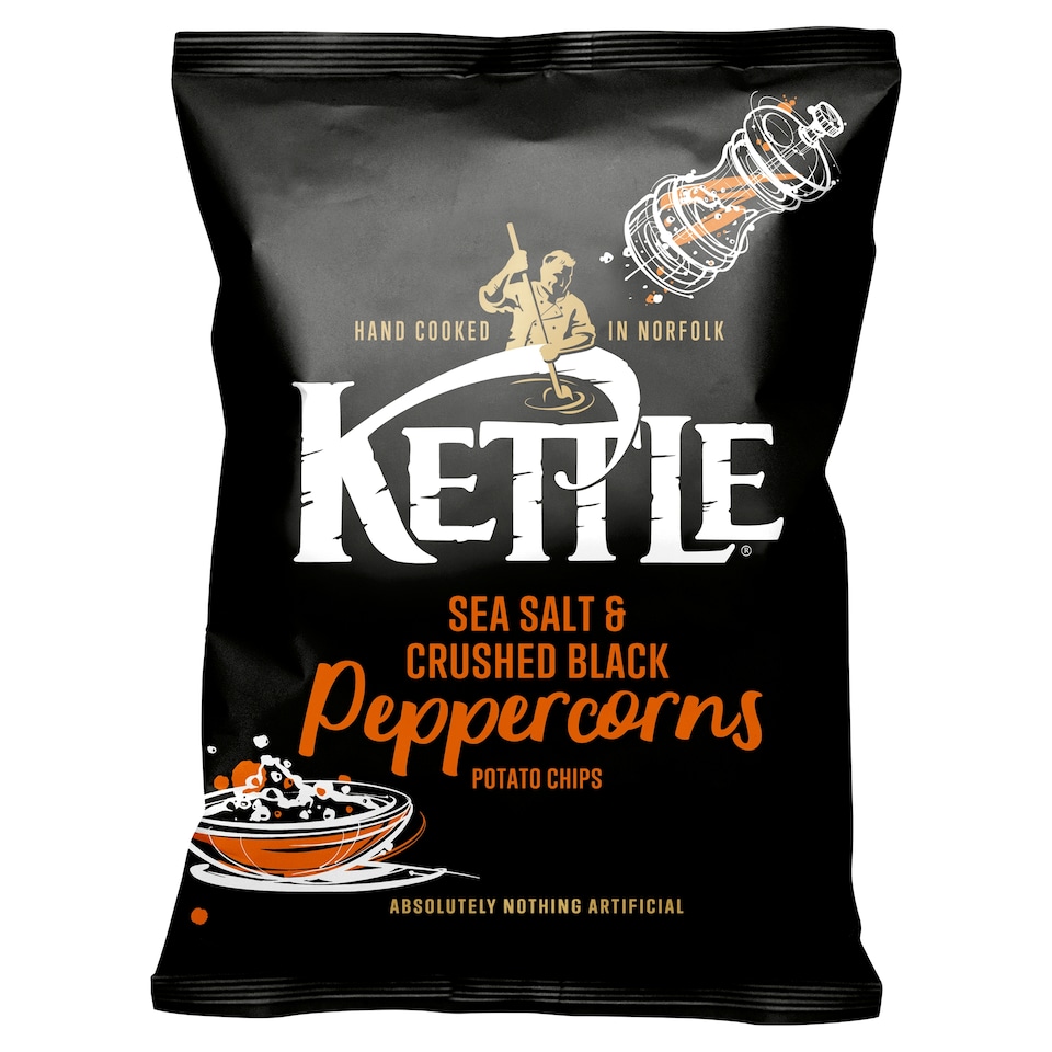 Kettle Sea Salt And Black Pepper Chips 40G