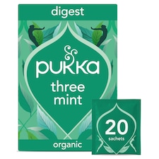 Pukka Organic Three Mint Tea With Peppermint for Digestion 20 Herbal Tea Bags 32g