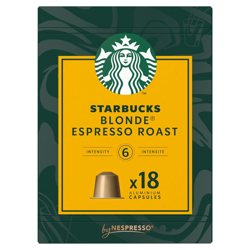 image 1 of Starbucks By Nespresso Blonde Espresso Roast Coffee Pods 18pk 94g