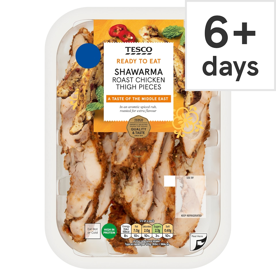 Tesco Shawarma Style Chicken Thigh Strips 180g 
