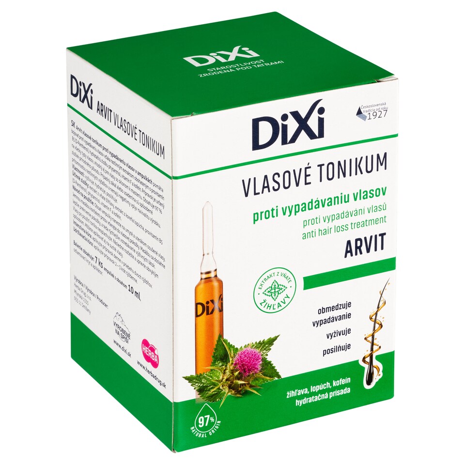 image 1 of Dixi Arvit vlasové tonikum proti vypadávániu vlasov 7 x 10 ml