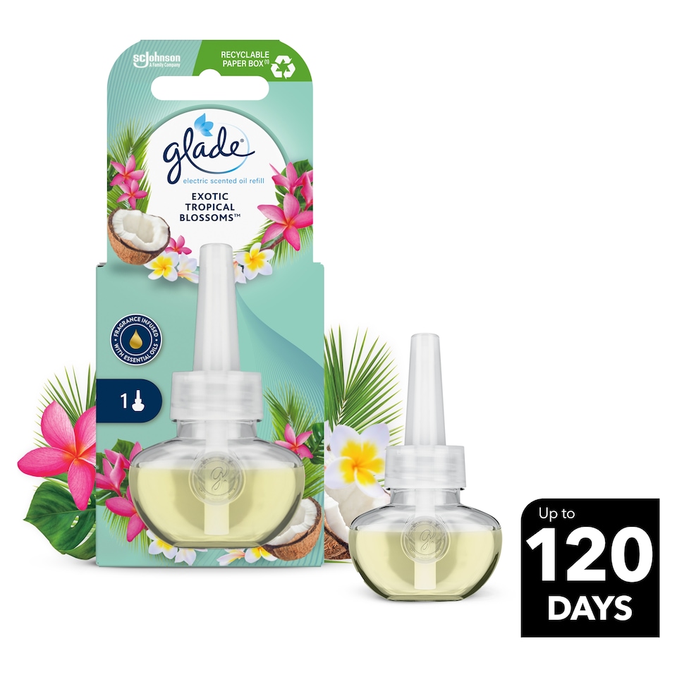 image 1 of Glade Electric Scented Oil Refill Tropical Blossom 20ml