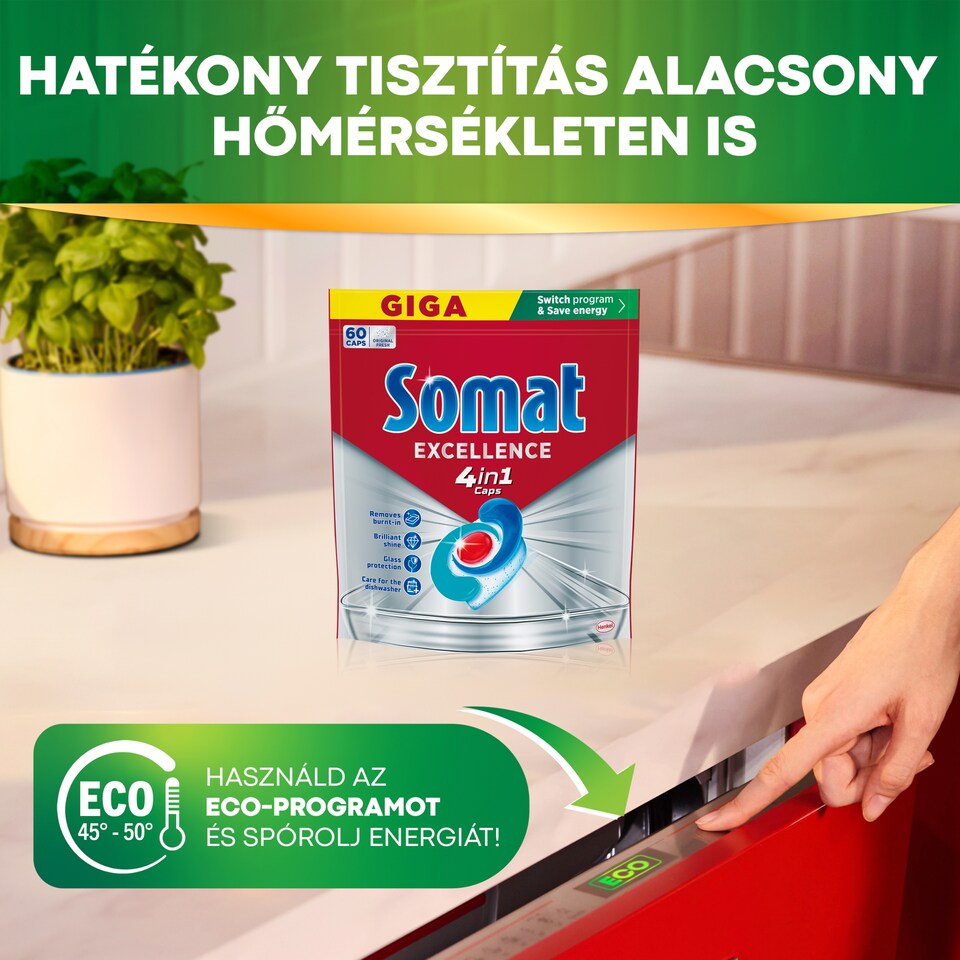 Somat 4in1 Excellence mosogatógép kapszula 60 db  1. kép