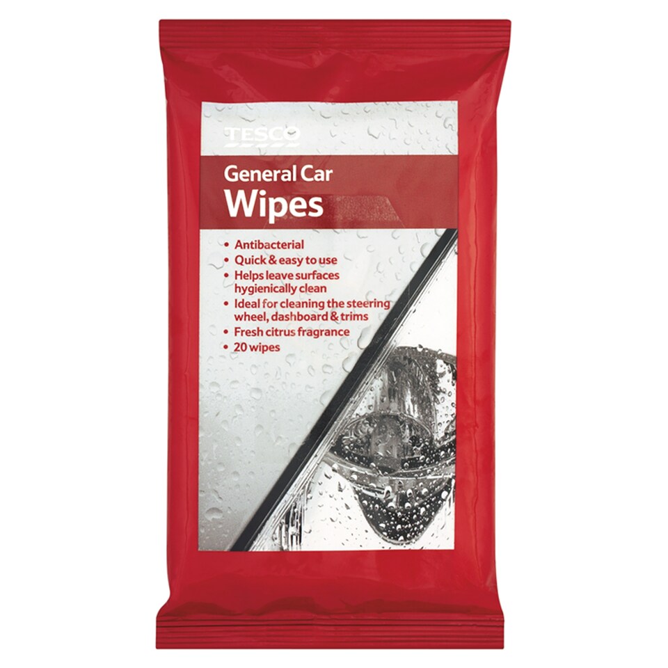 Tesco General Car Wipes 24S