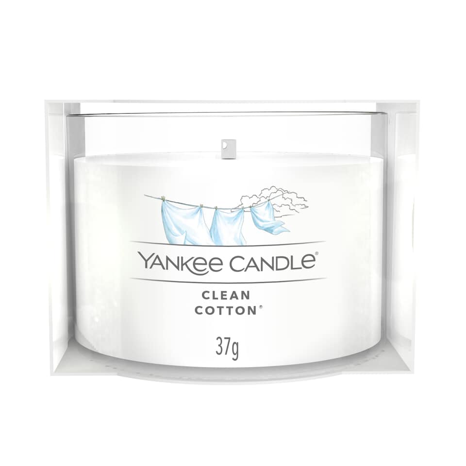 image 1 of Yankee Signature Clean Cotton Votive Candle 37g
