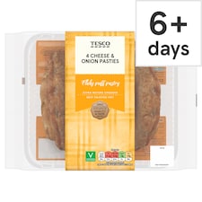Tesco 4 Cheese & Onion Pasties 520g