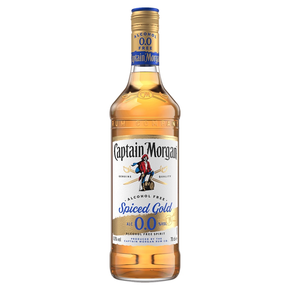Captain Morgan Spiced Gold nealkoholický nápoj ochutený 0,0 % 70 cl