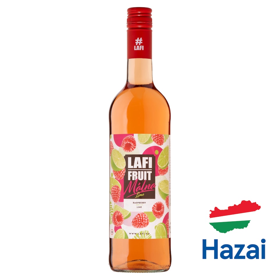 Lafi Fruit málna-lime ízű boralapú koktél 8% 0,75 l 1. kép