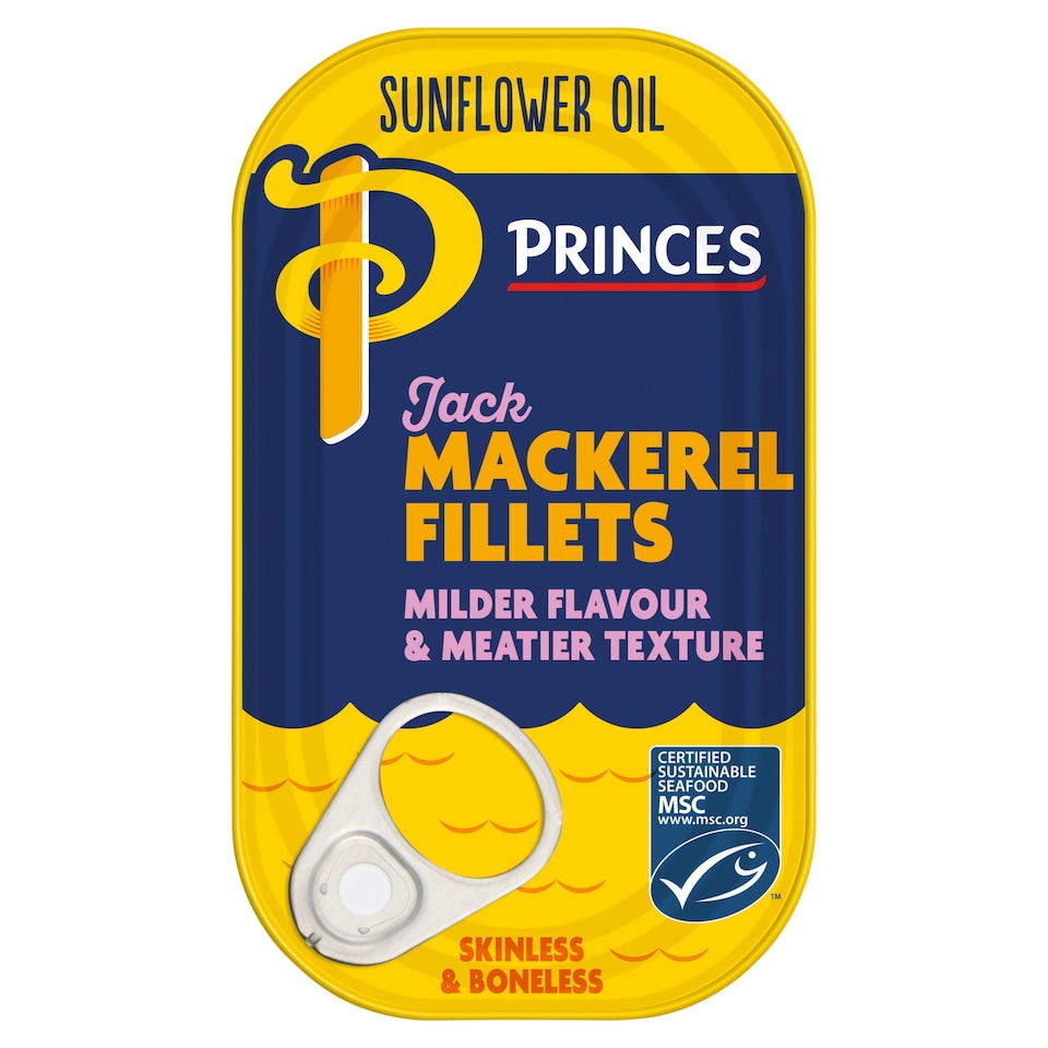 Princes Jack Mackerel Fillets In Sunflower Oil 125G