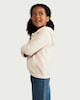 image 3 of F&F Girls Bow Zip Up Hoodie in Cream