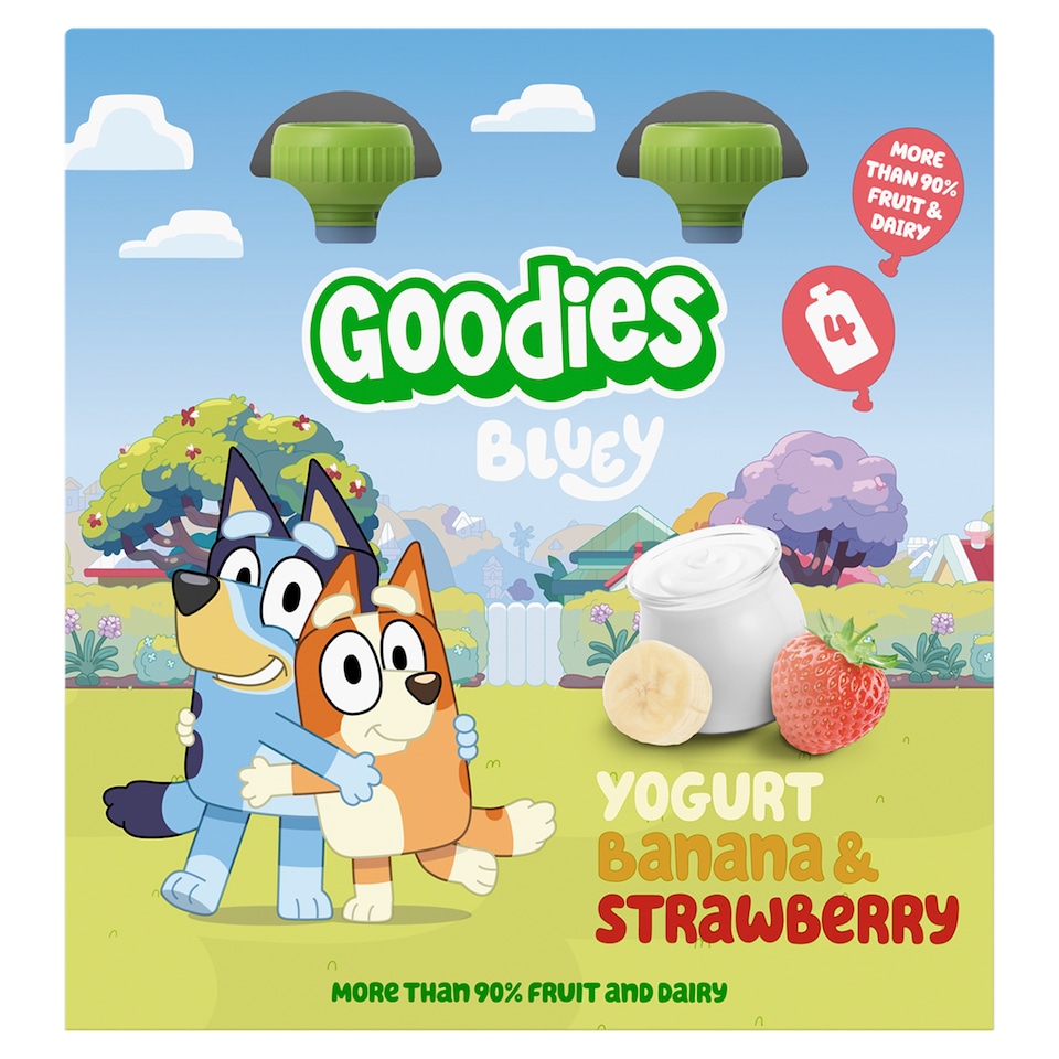 image 1 of Goodies Bluey Yogurt Banana & Strawberry Pouch 4x100g