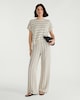 image 1 of F&F Striped Short Sleeved Co-ord Top in Multi
