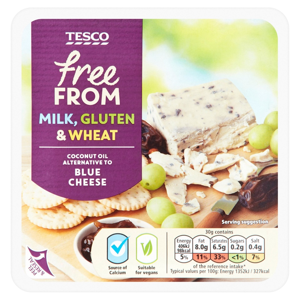 Tesco Free From Blue Cheese Alternative 200G