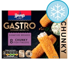 Youngs Gastro Signature Breaded 8 Chunky Fish Fingers 320G