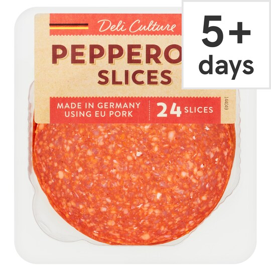 Deli Culture German Pepperoni 24 Slices 250G Tesco Groceries