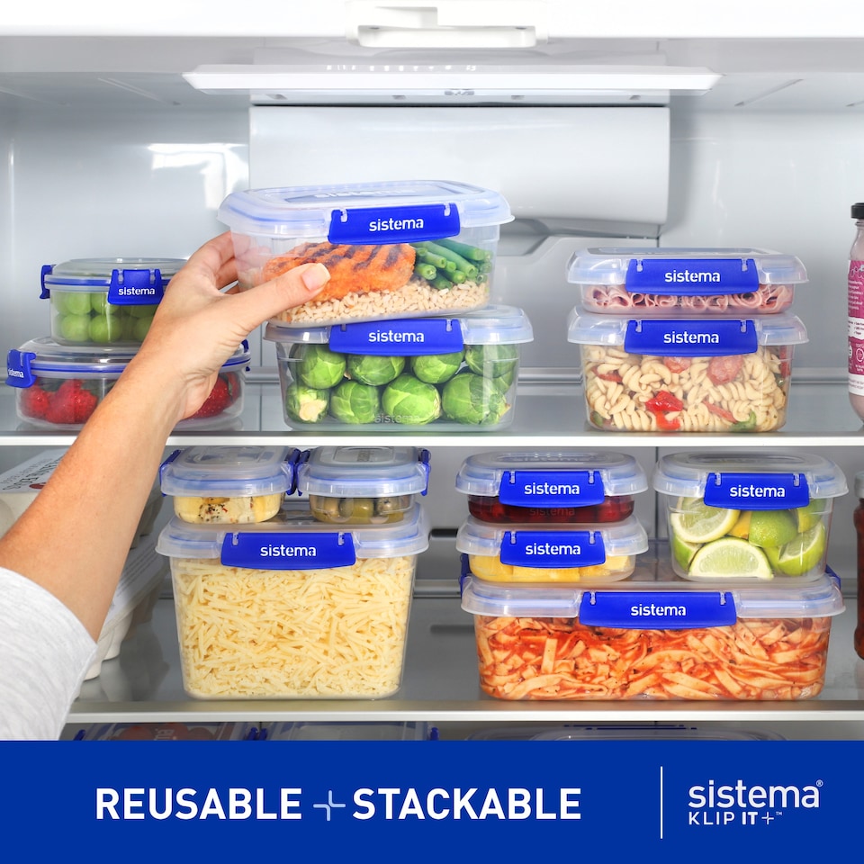 image 1 of Sistema Essentials Klip It Plus Food Storage 6 Pack 