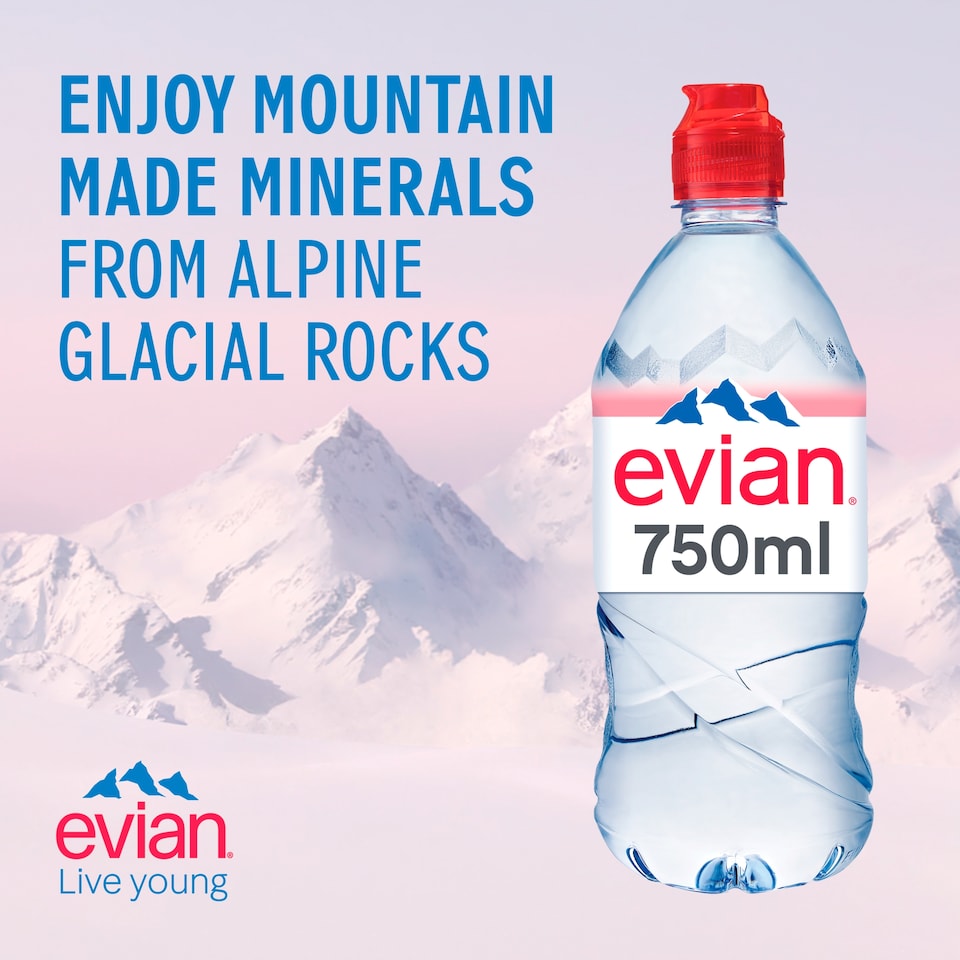 image 1 of Evian Natural Bottled Mineral Still Water Multipack 4x750ml