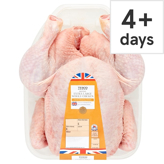 Tesco Whole Chicken Extra Large 1.9Kg 2.3Kg Tesco Groceries