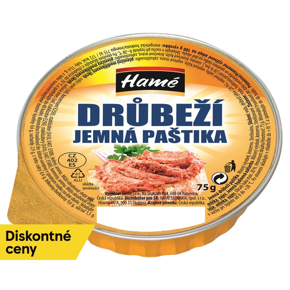 Hamé Jemná hydinová nátierka 75 g
