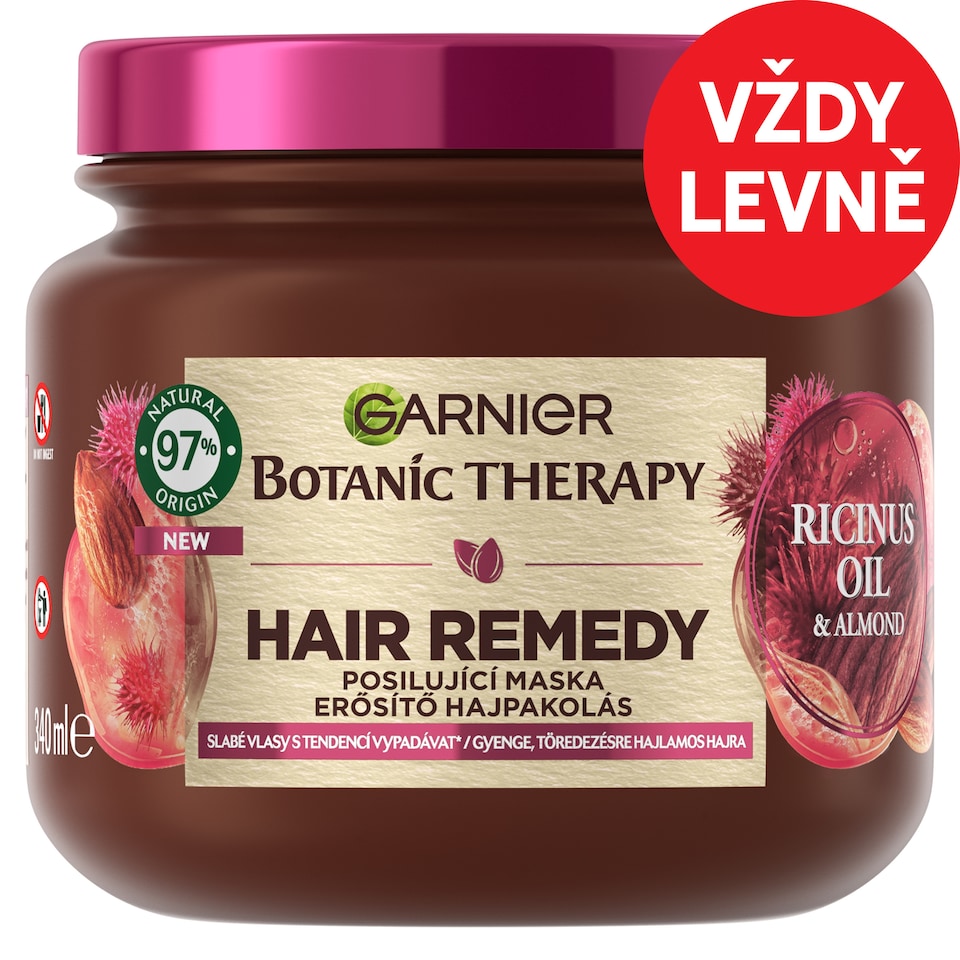 Garnier Botanic Therapy Hair Remedy Ricinus Oil Almond maska pro slabé vlasy s tendencí vypadávat kv