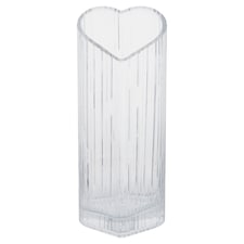F&F Home Valentines Medium Heart Ribbed Vase