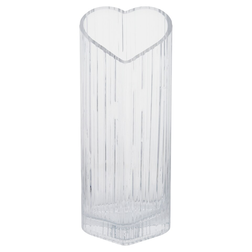 F&F Home Valentines Medium Heart Ribbed Vase