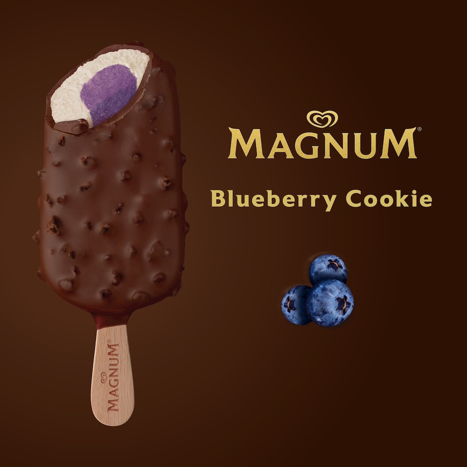 image 1 of Magnum Collection Vegan Blueberry Cookie Ice Cream Sticks 3 x 90ml