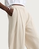 image 2 of F&F Balloon Leg Pleated Trousers in Beige