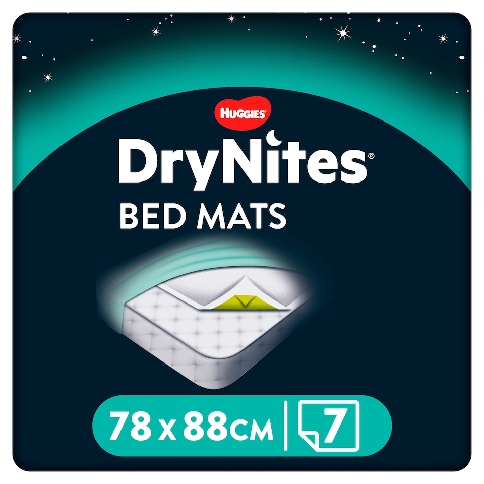 image 1 of Huggies DryNites Bedwetting Incontinence Bedmats x7 Sheets