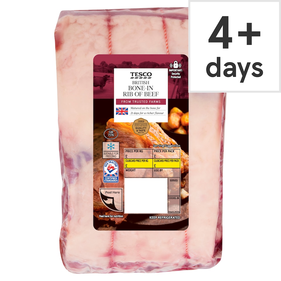Tesco Bone In Rib Of Beef